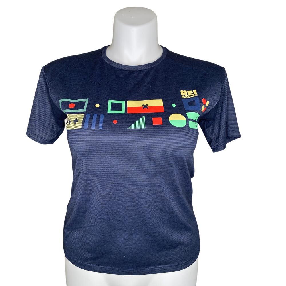 REI Coop Medium Adventures Time blue graphic Tee Gorpcore